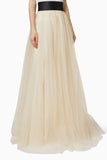 Elisabetta Franchi Sequin Bead Tulle Maxi Dress