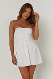 Meshki white eloise strapless mini dress