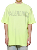 Balenciaga Yellow Distressed Cotton Oversized T-shirt
