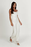 Meshki MARISE off white sequin long Dress