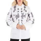 Valentino Garavani White Compact Popeline Emroidered button-up shirt