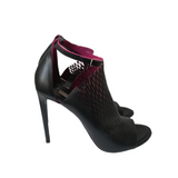 Balenciaga Black/Pink Lasercuts Leather Glove Sandals