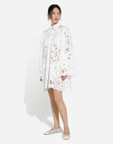 Dolce & Gabbana white cotton shirt dress with cut-out detailing