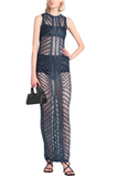 Moeva blue knitted long dress