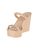 Carmen Sol nude rubber wedge heels