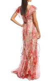 Zimmermann red floral sheer dress