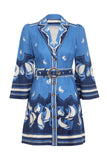 Zimmerman Blue High tide mini shirt dress