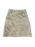 Burberry Gold prosnus Wool Skirt