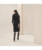 Hermes black mosaique midi dress