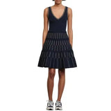 Sandro Jasmine navy knitted dress