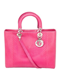 Dior Lady Dior Pink snake skin Large bag