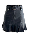 Zara black leather skirt