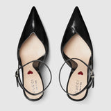 Gucci Alma Love Leather Slingback heels