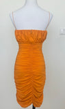 Meshki orange ruched Dress