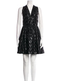 Chanel Spring 2021 collection black silk A-line mini dress