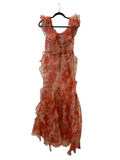 Zimmermann red floral sheer dress