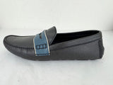 Louis Vuitton navy blue leather loafers