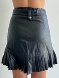 Zara black leather skirt