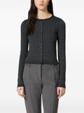 Valentino Garavani Grey Toile Iconographe crew-neck cardigan