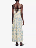 Sandro Joselle floral-pattern woven maxi dress (Spring-Summer 2024 Collection)