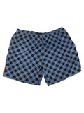 Prada side logo black and blue swim shorts