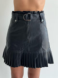 Zara black leather skirt