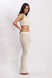 Meshki white crochet maxi Skirt