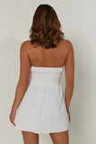 Meshki white eloise strapless mini dress