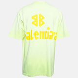 Balenciaga Yellow Distressed Cotton Oversized T-shirt