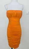 Meshki orange ruched Dress