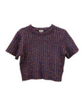 Kenzo tinsel knitted short sleeve sweater