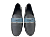 Louis Vuitton navy blue leather loafers