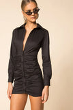 Superdown Colette Rouched Black dress