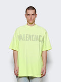 Balenciaga Yellow Distressed Cotton Oversized T-shirt