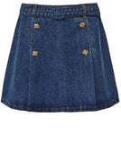Self-Portrait High-Rise Denim Mini Skirt