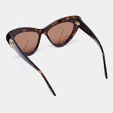 Gucci Dark Havana/Brown Cat Eye Sunglasses