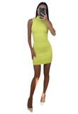 MESHKI Lime Dress