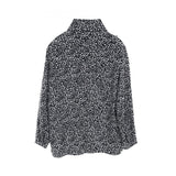 New Chanel Silk black and white CC blouse