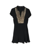 Juicy Couture black and gold sequin mini dress