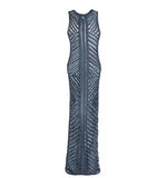 Moeva blue knitted long dress