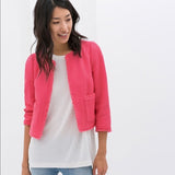 Zara Basic pink prayed structured blazer
