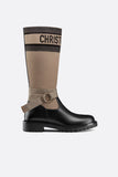 Christian Dior D-Major military textile and leather boots