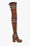 Burberry Brown Check Runway Heroes Thigh-High Boots