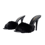 Saint Laurent Mink Mules