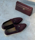 NEW Loro Piana Loafers with croco