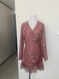 Manera Odevatca floral wrap around Dress