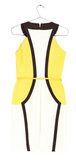 Roberto Cavalli yellow and white shift midi dress