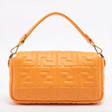 FENDI Baguette Nappa Leather Orange 2-Way bag