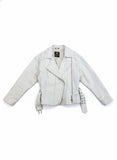Elisabetta Franchi white leather jacket