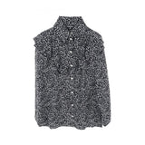 New Chanel Silk black and white CC blouse